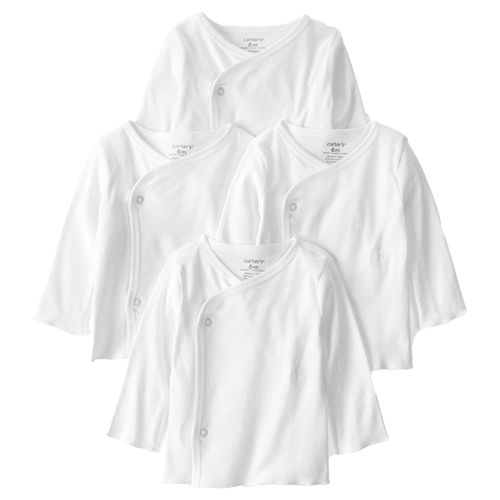 Set de 4 camisetas blanca para bebé niño