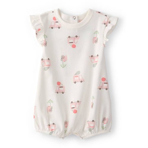 Romper blanco con estampado para bebé niña