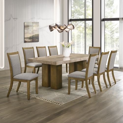 Juego de comedor 8 personas rectangular mármol Oscar