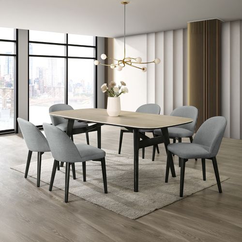 Juego de comedor 6 personas rectangular Cratos