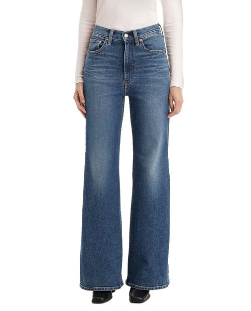 Jeans Levi's wide leg lavado oscuro de cintura alta para mujer