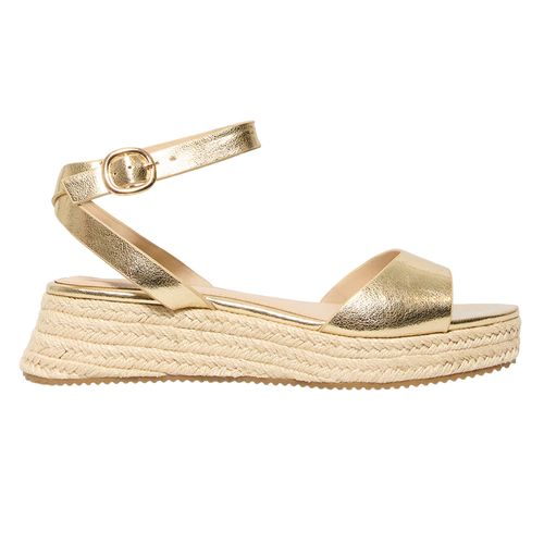 Sandalia casual Sfera color dorado para mujer