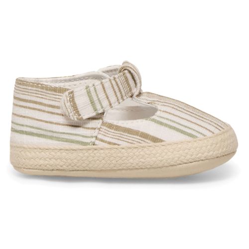 Zapato precaminador Sfera verde de rayas de niña bebé