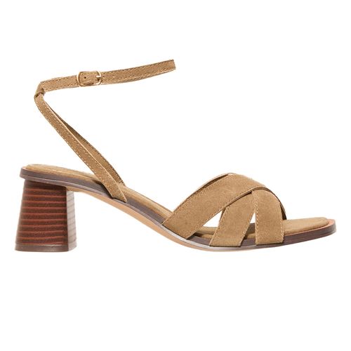 Sandalia casual Sfera color café para mujer