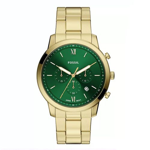 Reloj Fossil análogo cronégrafo de acero inoxidable dorado para hombre