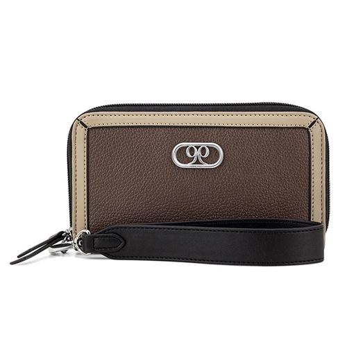 Billetera zip around Nine West café para mujer