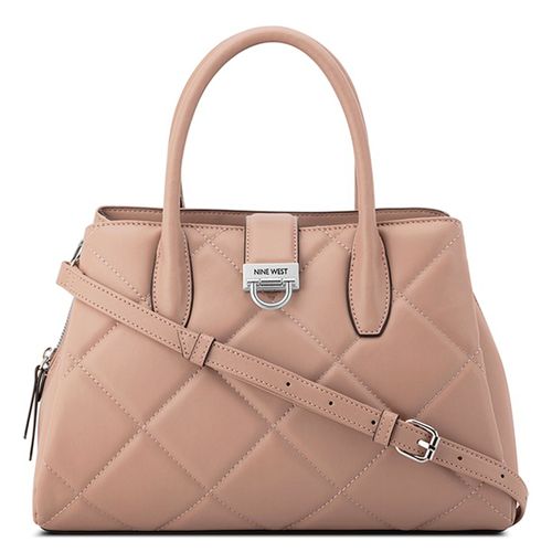 Cartera satchel Nine West color nude para mujer