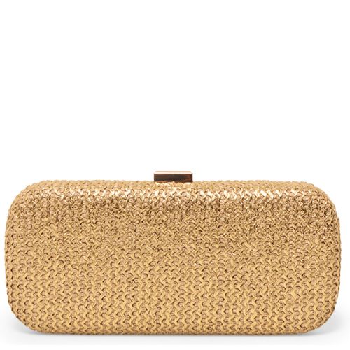 Cartera clutch Sfera color dorado para mujer
