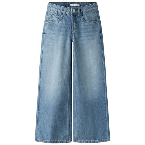 Jeans azul wide leg para niña