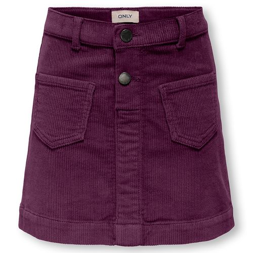 Falda morada de pana para niña