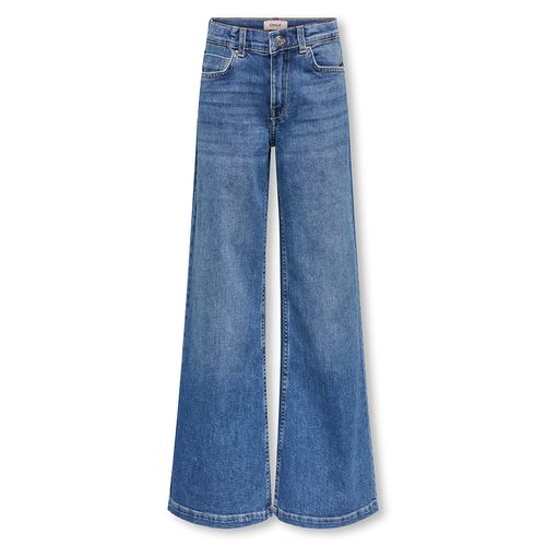 Jeans azul wide leg para niña