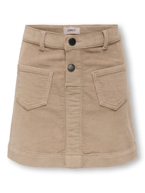Falda beige de pana para niña