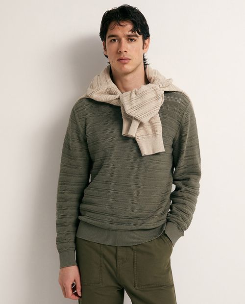 Suéter Sfera regular fit verde para hombre