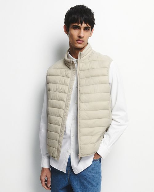 Chaleco acolchado Sfera beige para hombre