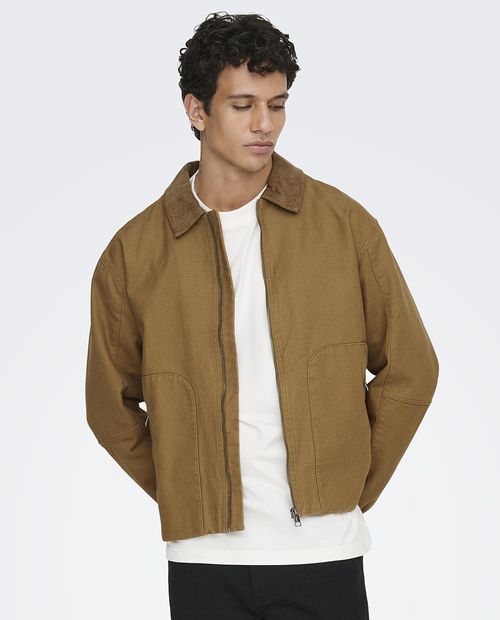 Chaqueta Only & Sons café para hombre