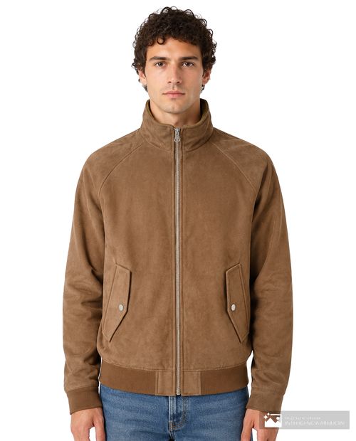 Chaqueta bomber Jack & Jones café para hombre