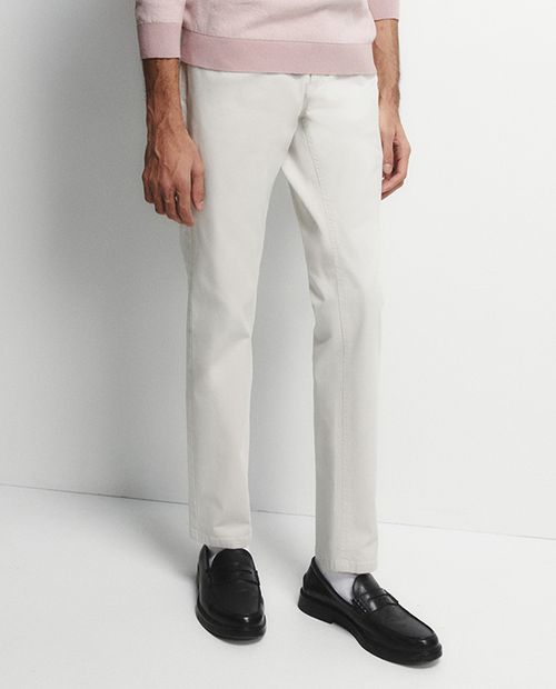 Pantalón Sfera slim fit beige para hombre
