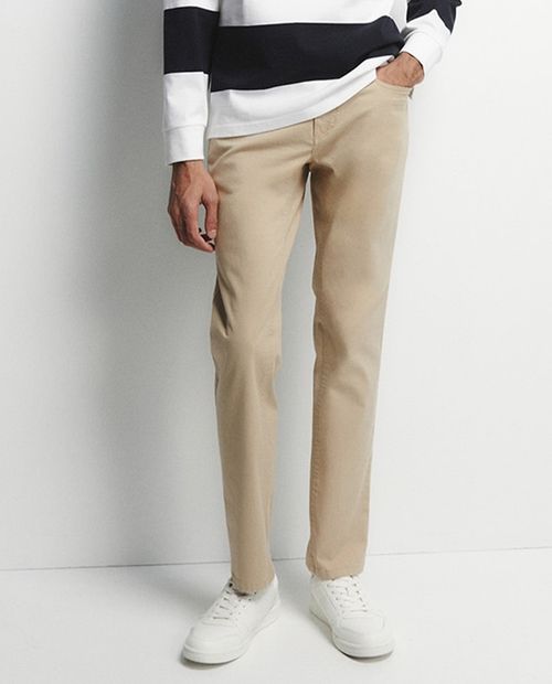 Pantalón Sfera slim fit beige para hombre