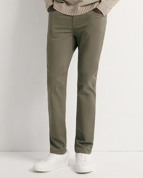 Pantalón Sfera slim fit verde para hombre