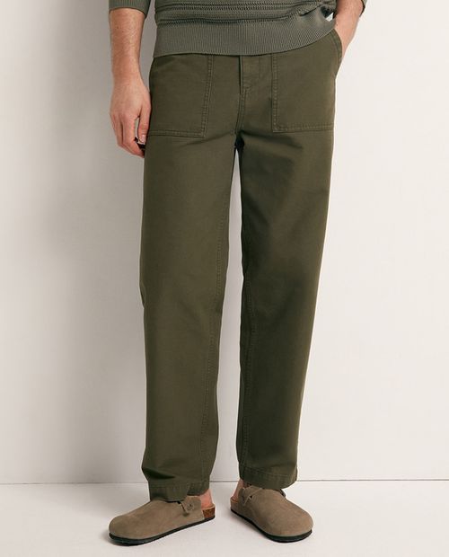 Pantalón Sfera straight fit verde para hombre