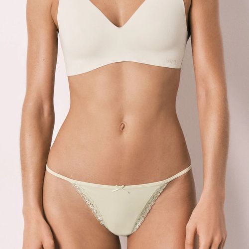 Tanga Women Secret verde con relieve para mujer