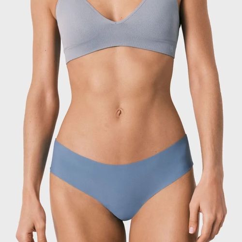 Bikini Women Secret azul sólido con encaje para mujer
