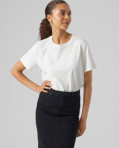 Camiseta Vero Moda básica blanca manga corta para mujer