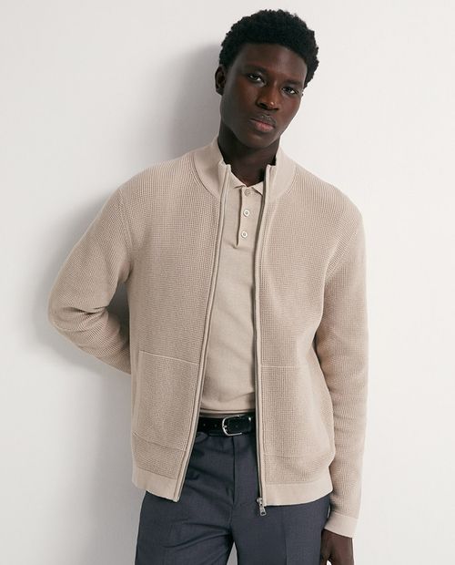 Chaqueta Sfera beige tejido para hombre