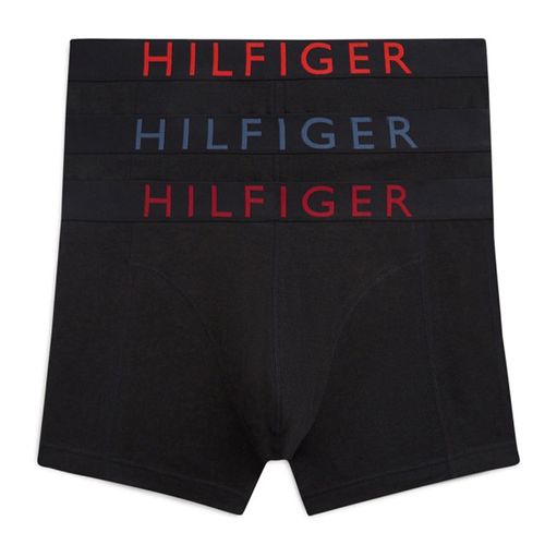 Pack de 3 bóxers trunk Tommy Hilfiger negro sólido para hombre