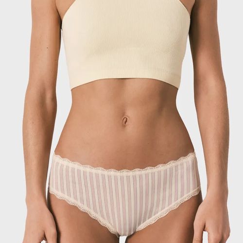 Panti Women Secret amarillo rayado para mujer