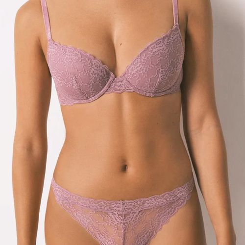 Tanga Women Secret rosada de encaje para mujer