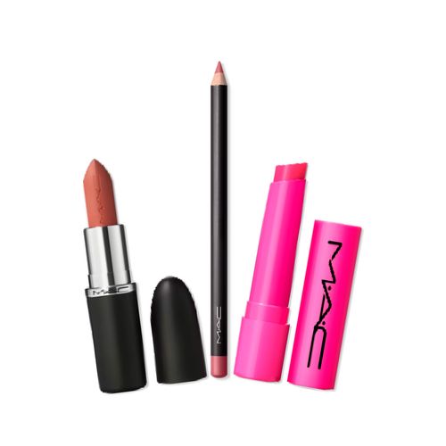MAC Bálsamo labial Squirt Voluminizador + Labial Macximal Mate Sedoso