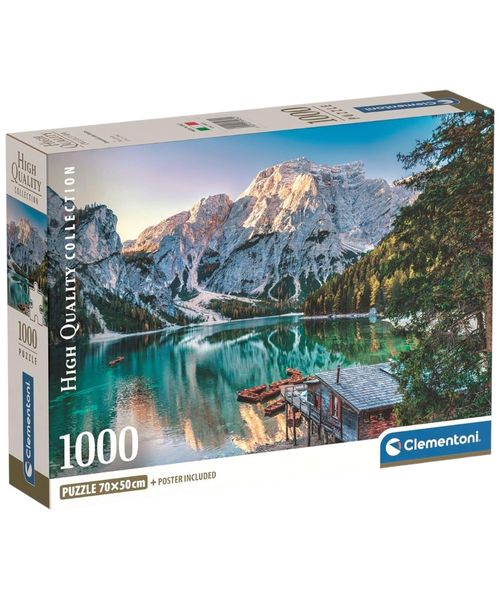Rompecabezas Clementoni Lago Braies Dolomitas 1000 piezas
