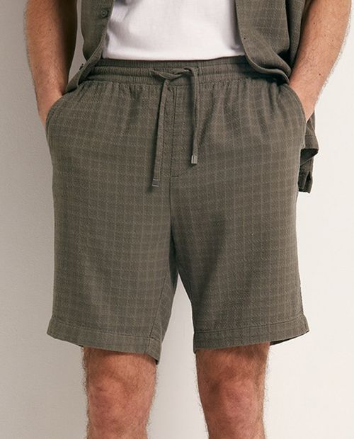 Bermuda Sfera cuadriculada regular fit para hombre