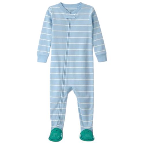 Pijama celeste rayada para bebé niño