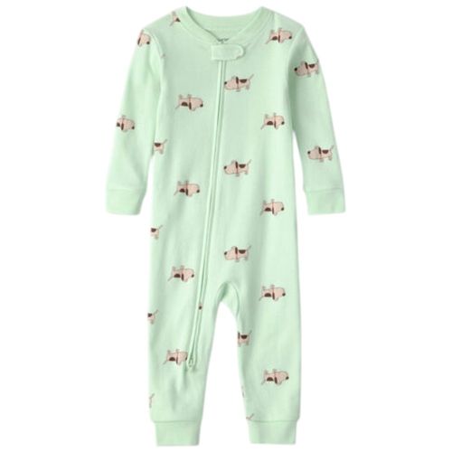 Pijama verde con estampado de perros para bebé niño