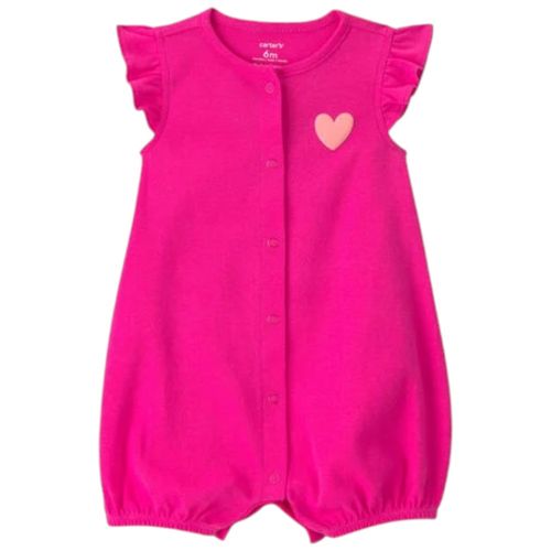 Romper rosado con estampado de corazón para bebé niña