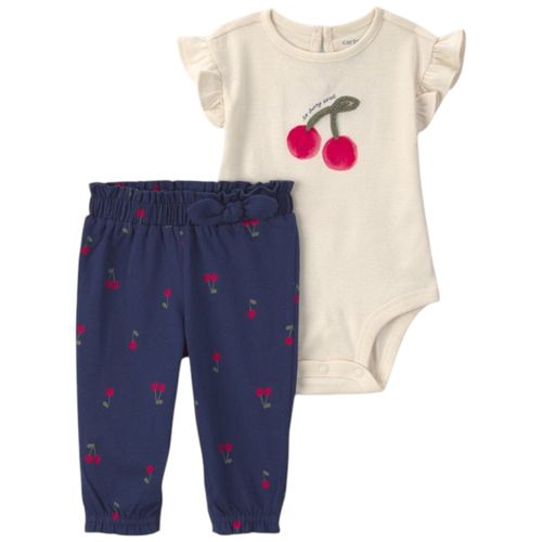 Conjunto de 2 piezas con mameluco y pantalón para bebé niña