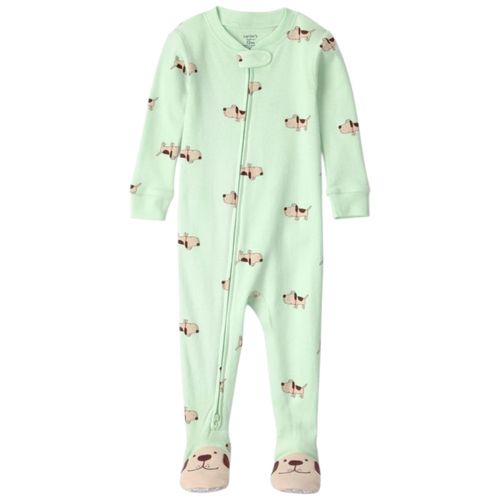 Pijama verde con estampado de perros para niño