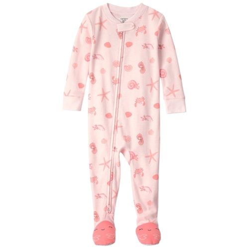 Pijama rosada con estampado marino para niña