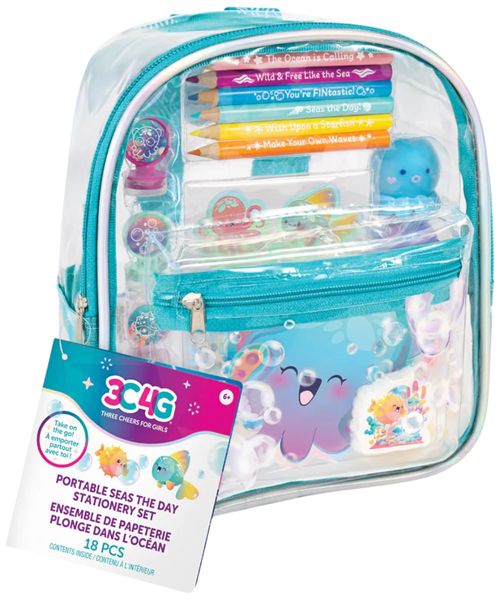 Kit creativo acuático con mochila 18 piezas