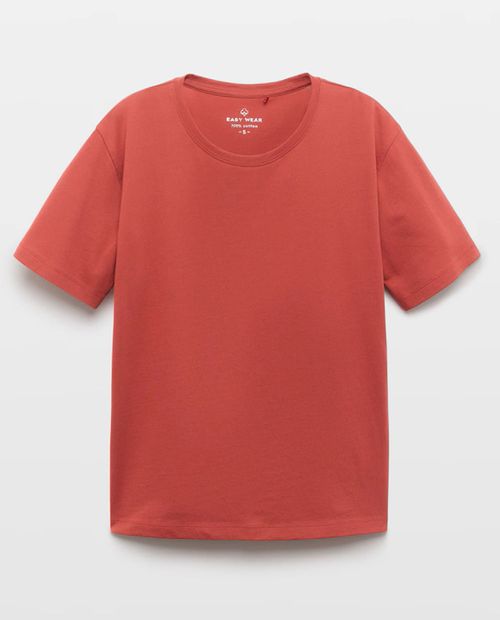 Camiseta básica anaranjado para mujer