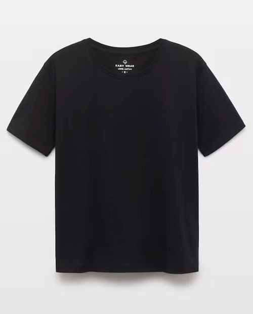 Camiseta básica negra para mujer