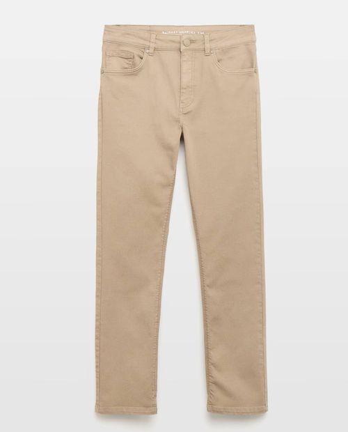 Jeans slim fit khaki heather para mujer