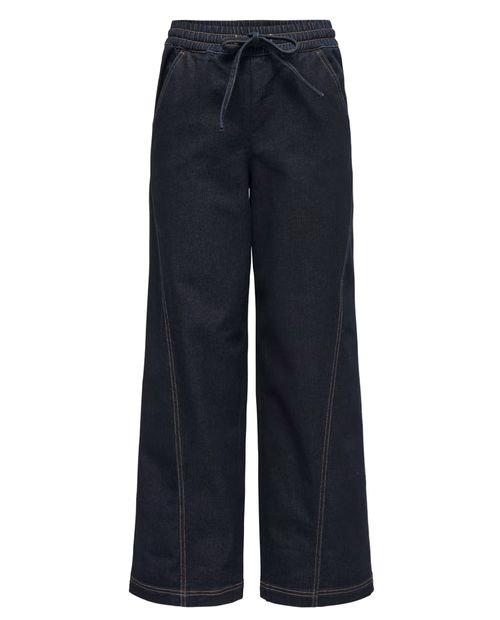 Jeans wide leg con cordón para mujer