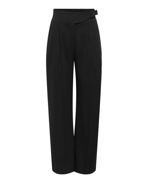 Pantalón casual negro sólido para mujer
