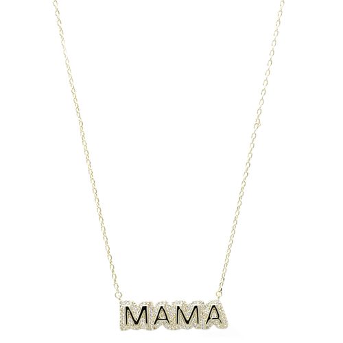 Collar con dije de brass en baño de oro 1 mm-41 cm para mujer