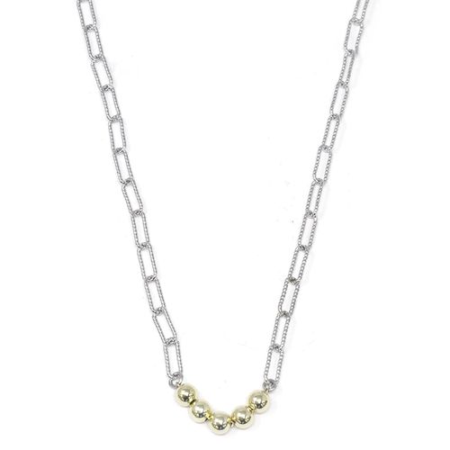 Collar con dije de brass en baño de oro 5 mm-40 cm para mujer