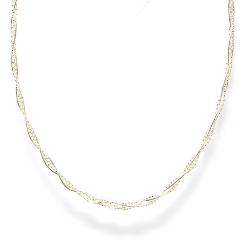 Cadena trenzada de brass dorado para mujer