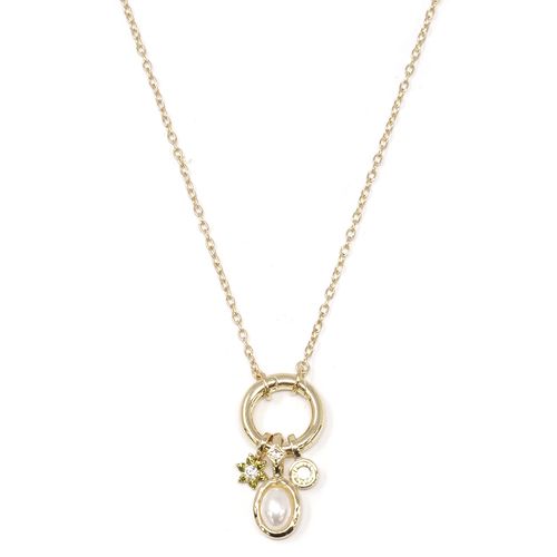 Collar con perlas de brass dorado 1 mm- 41 cm para mujer